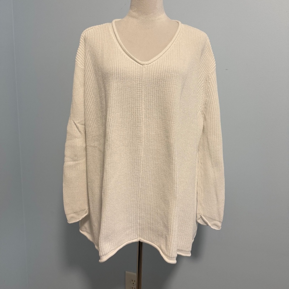 Show Me Your Mumu 100%‎ Cotton Oversized Sweater Cloudy White Size M
